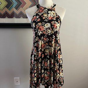 Vibe Floral High-Neck A-line Dress S